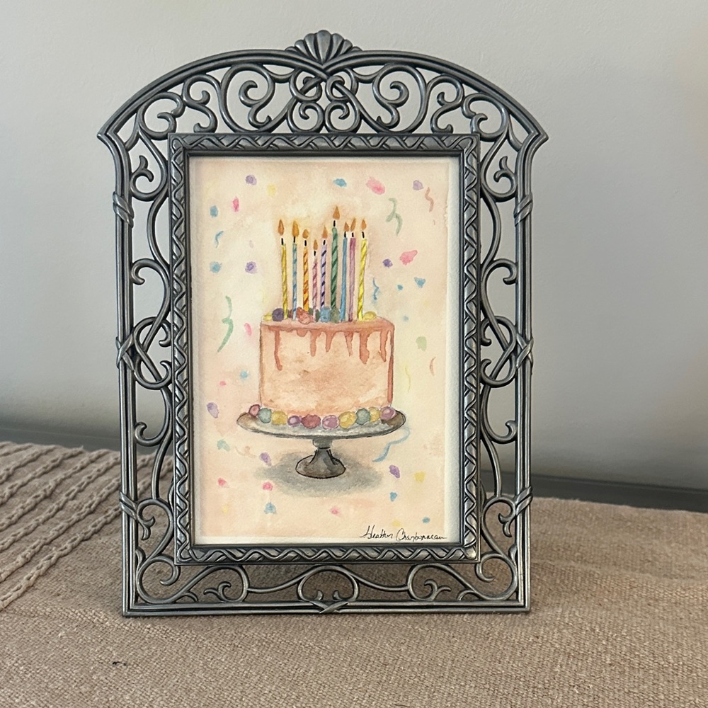 Decorative Framed Birthday Cake Art